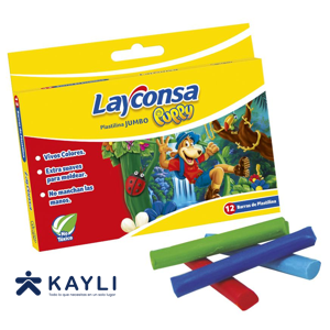 PLASTILINA LAYCONSA JUMBO X 12UND
