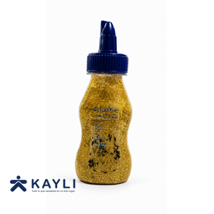 GOMA LAYCONSA GLITTER DORADO X 60ML.