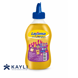 GOMA LAYCONSA METALICO DORADO X 240ML.