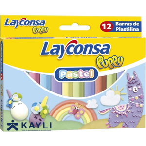PLASTILINA LAYCONSA PASTEL JUMBO X 12UND
