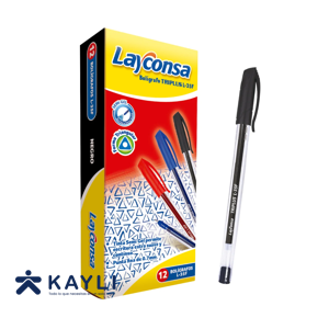 LAPICERO LAYCONSA TRIPLUS L-35F NEGRO CAJA X 12UND