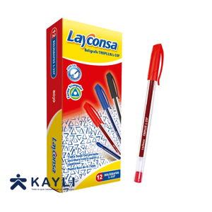 LAPICERO LAYCONSA TRIPLUS L-35F ROJO CAJA X 12UND