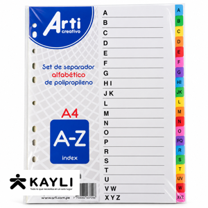 SEPARADOR ARTI ALFABETICO A-4