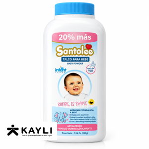 TALCO PARA BEBE SANTOLEE 200 GRA POW-200G-BB