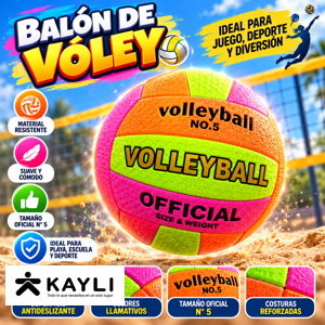 PELOTA VOLLEYBALL FOSFORECENTE L&Q HF1032