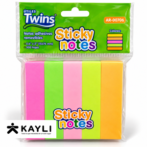NOTA AUTOADHESIVA BANDERITAS TWINS AR-00705