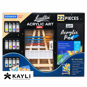 SET DE ACRILICO CON CABALLETE X22 PCS L-997A
