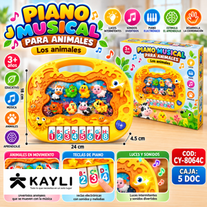 JUGUETE CON PIANO ANIMALITOS CY-8064C