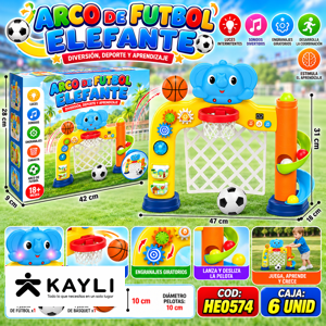 ARCO DE FUTBOL Y BALONCESTO ELEFANTE HE0574