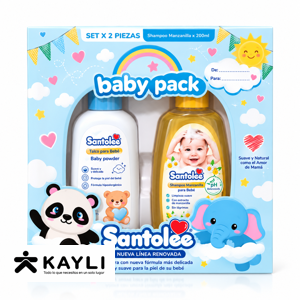 KIT DE ASEO PARA BEBE SHAMPU+TALCO SANTOLEE YZ-2A