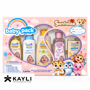 ASEO CUIDADO PARA BEBE JABON/ACEITE/SHAMPU/COLONIA/TALCO SANTOLEE YZ-5A