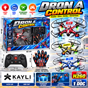 DRONE NEGRO CON CONTROL DE MANO H260