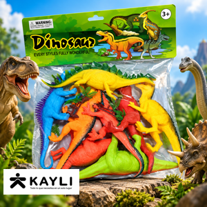 DINOSAURIO EN BOLSA X8 CON HUEVO 808-08 foto 2