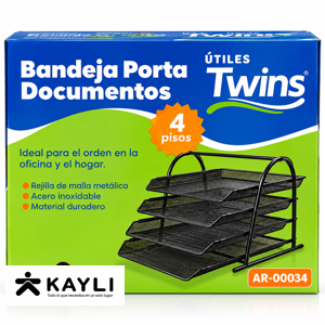 BANDEJA PORTA DOCUMENTO X4 PISOS TWINS AR-00034 foto 2