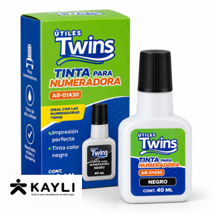 TINTA PARA NUMERADORA TWINS NEGRO AR-01430 foto 2