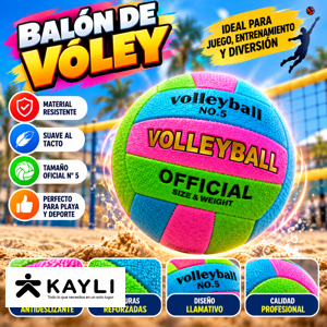 PELOTA VOLLEYBALL FOSFORECENTE L&Q HF1032 foto 3