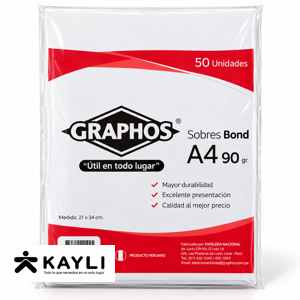 SOBRE BOND GRAPHOS A-4 X50 foto 2
