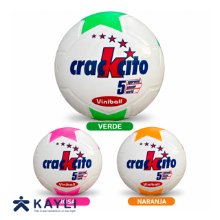 PELOTA VINIBALL FUTBOL CRACKCITO #5 DIAM 22CM CIRC 69CM PESO 200GR