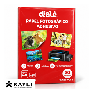 PAPEL FOTOGRAFICO DIALE ADHESIVO X20