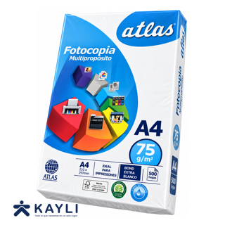 PAPEL BOND ATLAS A4 75GR