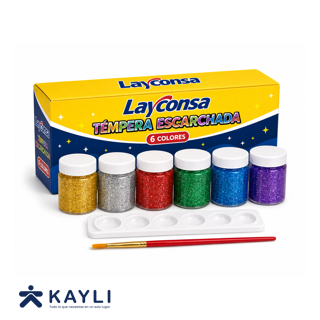 TEMPERA LAYCONSA ESCARCHADA EN CAJA  