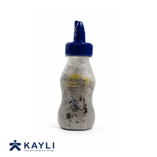 GOMA LAYCONSA GLITTER PLATEADO X 60ML.