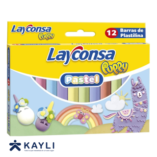 PLASTILINA LAYCONSA PASTEL JUMBO X 12UND