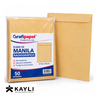 SOBRE DE MANILA RADIOGRAFICO GRAFIPAPEL