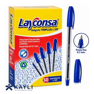 LAPICERO LAYCONSA TRIPLUS L-35F AZUL X 50 UND