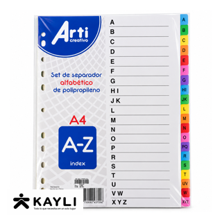 SEPARADOR ARTI ALFABETICO A-4