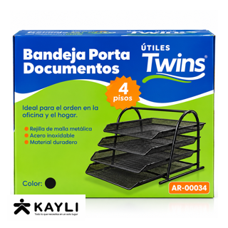 BANDEJA PORTA DOCUMENTO X4 PISOS TWINS AR-00034