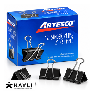 BINDER CLIPS ARTESCO 2"(51MM) AR16083005