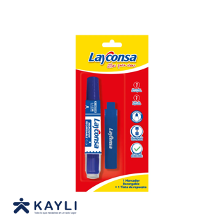 PLUMON  LAYCONSA RECARGABLE C/CARTUCHO AZUL L-123R
