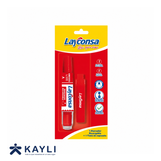 PLUMON  LAYCONSA RECARGABLE C/CARTUCHO ROJO L-123R