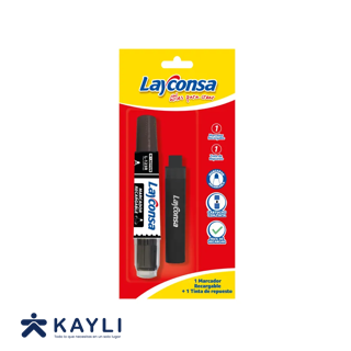PLUMON  LAYCONSA RECARGABLE C/CARTUCHO NEGRO L-123R