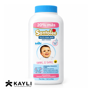 TALCO PARA BEBE SANTOLEE 200 GRA POW-200G-BB