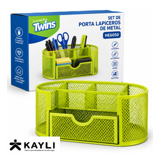 SET DE PORTA LAPICEROS DE METAL HE6050