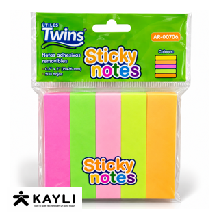 NOTA AUTOADHESIVA BANDERITAS TWINS AR-00705