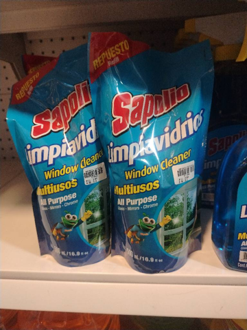 LIMPIA VIDRIO SAPOLIO EN DOY PACK X500 ML