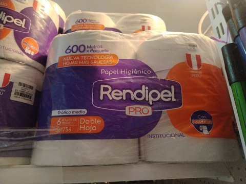 PAPEL HIGIENICO RENDIPEL INSTITUCIONAL X6 ROLLOS X100 METROS