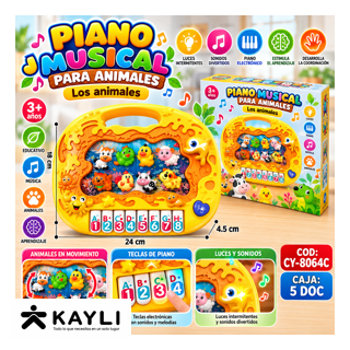 JUGUETE CON PIANO ANIMALITOS CY-8064C