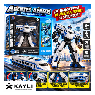 ROBOT EN CAJA MODELO TAANQUE DINO AVION HD113/HD116/HD119/HD120
